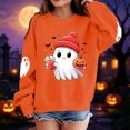 thumbnail image 2 of Girls Halloween Print Crewneck Sweatshirt Long Sleeve Pullover For Kids, 2 of 5