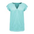 thumbnail image 5 of Mittory Womens Casual V Neck Blouse Tops Frilled Ruffles Solid Sleeveless Tanks, 5 of 5