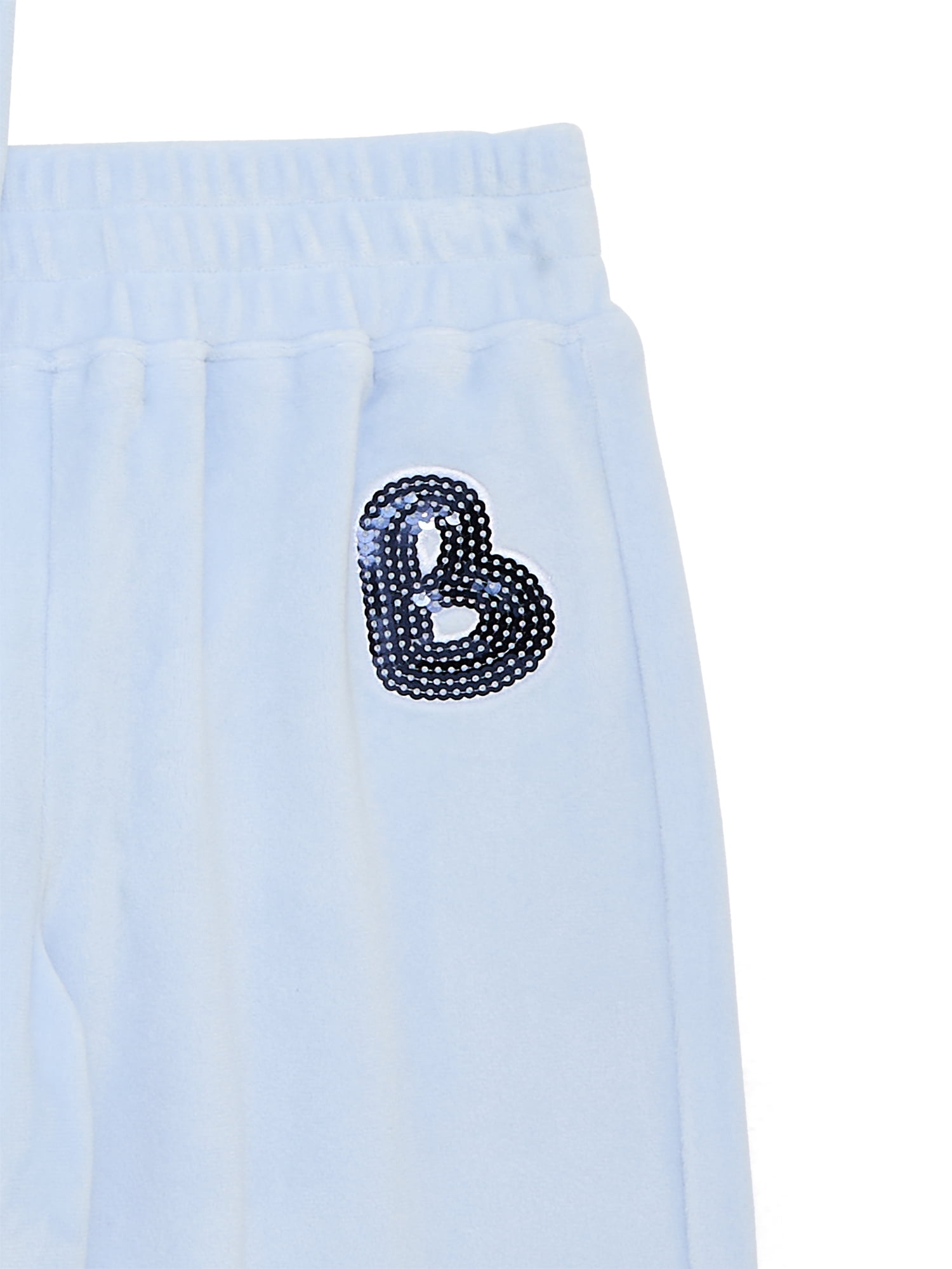 Bluey Toddler Girls Velour Hoodie and Pants Set with Sequins, Sizes 2T-5T