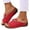 Red, variant on Orthopedic Sandals for Women Slip on Open Toe Fashion Metal Chain Slide Shoes Platform Wedges