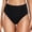 Black, variant on Womens Briefs Casual High Waisted Solid Color Split Thongs for Women,Blue,L