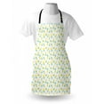 thumbnail image 3 of Hawaii Apron Doodle Style Pineapple Hand Drawn Exotic Fruits Pattern Stripes and Dots, Unisex Kitchen Bib Apron with Adjustable Neck for Cooking Baking Gardening, Yellow and Sea Green, by Ambesonne, 3 of 3