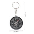 thumbnail image 4 of 12 Pcs Pirate Compass with Keychain Compass Key Chain Key Ring Bag Pendant Handbag Jewelry Children Gifts (Silver), 4 of 8