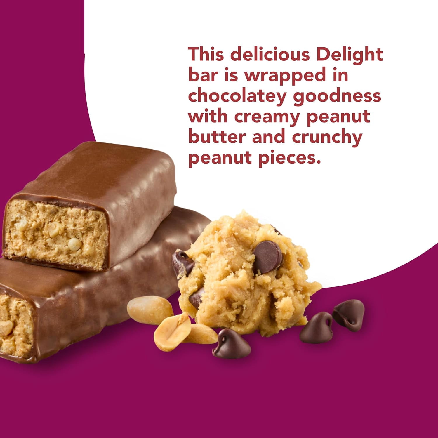 Keto Protein Bars, Chocolate Peanut Butter Cookie Dough, 10 Bars, 1.2 oz (34 g) Each, Think !