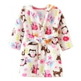 thumbnail image 4 of NIEWTR Boys Girls Bathrobes,Toddler Boy Girl Robes,Children's Plush Soft Coral Fleece Hooded Pajamas Sleepwear for Kids(4-5 Years), 4 of 4