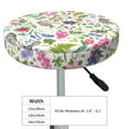 thumbnail image 2 of Bohemian Cartoon Rabbit Flower Round Bar Stool Seat Covers, Elastic Round Chair Cover Stool Seat Slipcover Bar Stool Cushions Round Pad for 12-14 inch, 2 of 5