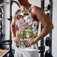 thumbnail image 5 of Fotbe pets and birds Collage Pattern Men's Quick Dry Workout Tank Top Gym Muscle Tee Fitness Bodybuilding Sleeveless T Shirt Breathable Workout Shirt-3X-Large, 5 of 7