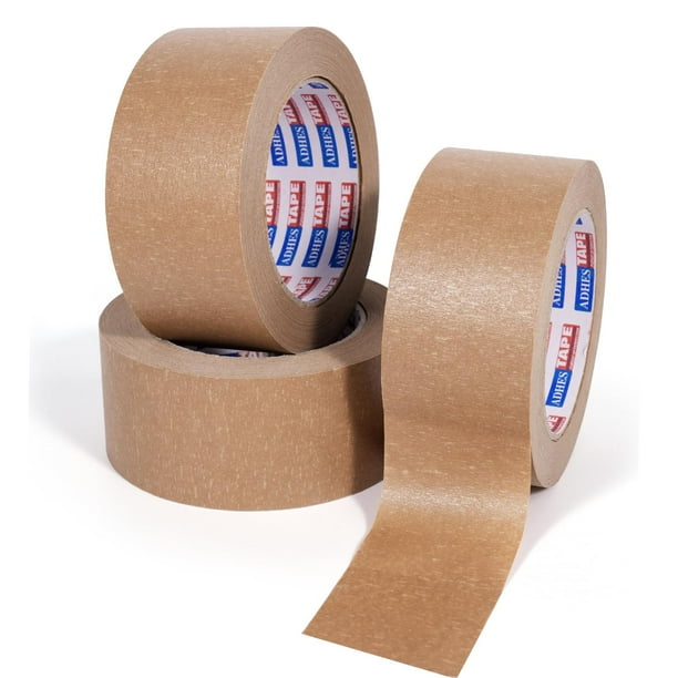 Cinta de embalaje ADHES de papel kraft de alta resistencia de 2 cm x 40 m, 3 rollos