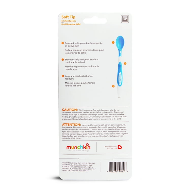  Munchkin Soft-Tip Infant Spoon - 6 Pack by Munchkin : Baby