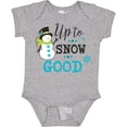 thumbnail image 3 of Inktastic Up to Snow Good with Snowman and Snowflakes Boys or Girls Baby Bodysuit, 3 of 5