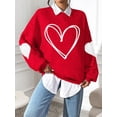 thumbnail image 3 of Sudadera KVADN Valentine Love Heart Graphic para mujer, 3 of 4