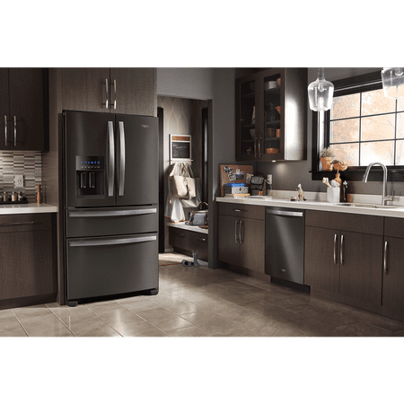Whirlpool - 24.5 Cu. Ft. 4-Door French Door Refrigerator - Black Stainless Steel