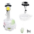 thumbnail image 2 of Halloween Porch Goose Costume Set for 17 or 23 Inches Lawn Cement Geese, Spooky Cobweb Dress with Skull Hat & Skeleton Hand Spiders Accessories, Outdoor Garden Holiday Apparel, Clothes Only, 2 of 8