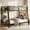 Full XL over Queen-Black, variant on Twin XL Over Queen Metal Bunk Bed Frame with Charging Station, Storage Bag for Adult Bunk Bed, Black