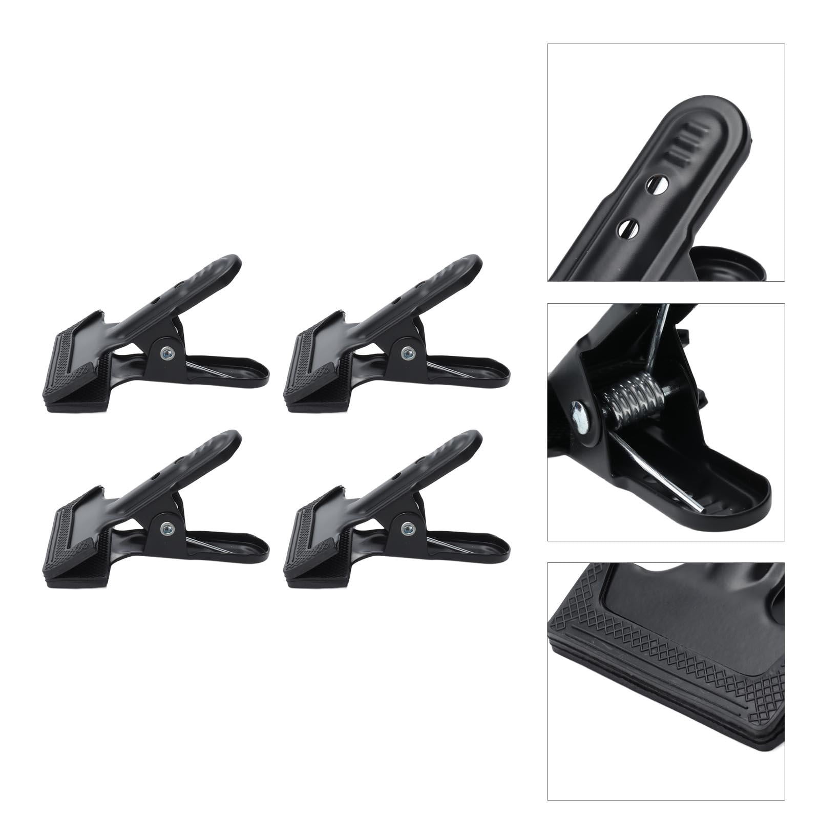 Suodoka 4‑Pack Heavy‑Duty A‑Clip Spring Clamps – Wide‑Mouth, Anti‑Slip, High‑Carbon Steel for Woodworking, Photography & Hanging