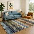 thumbnail image 7 of Addison Rugs Mayfield Premium Machine Washable Transitional Stripes Blue Rectangle Rug, 2'6" x 3'10", 7 of 7