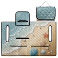 thumbnail image 5 of Whosucclay Beach Ocean Wave Golf Cart Seat Cover Towel, 4 Convenient Pockets Durable Golf Cart Seat Covers for Club Car EZGO 2-Person Seat Carts, 5 of 9