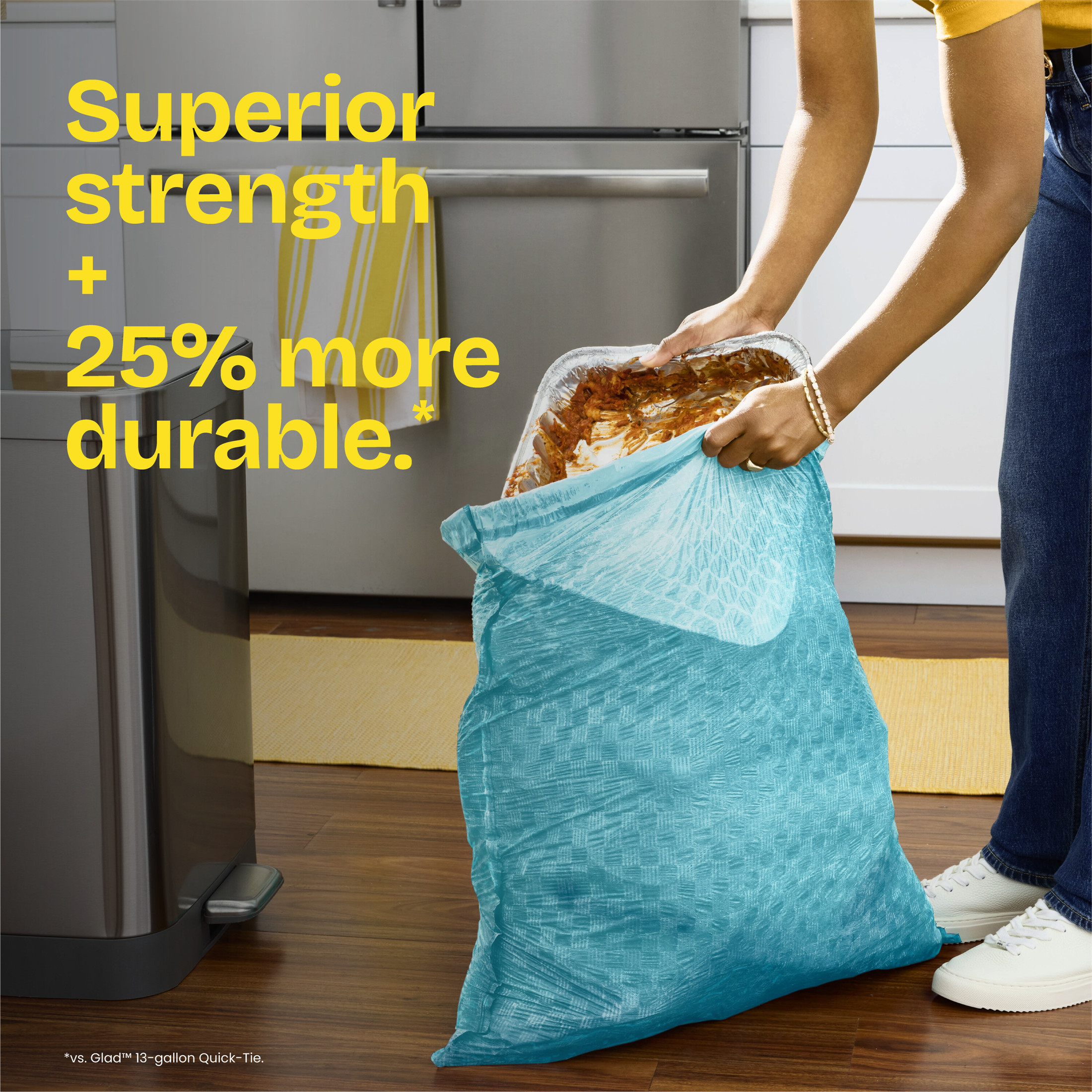Glad ForceFlex MaxStrength 13 Gallon Trash Bags, Bahama Bliss, 20 Count photo 5