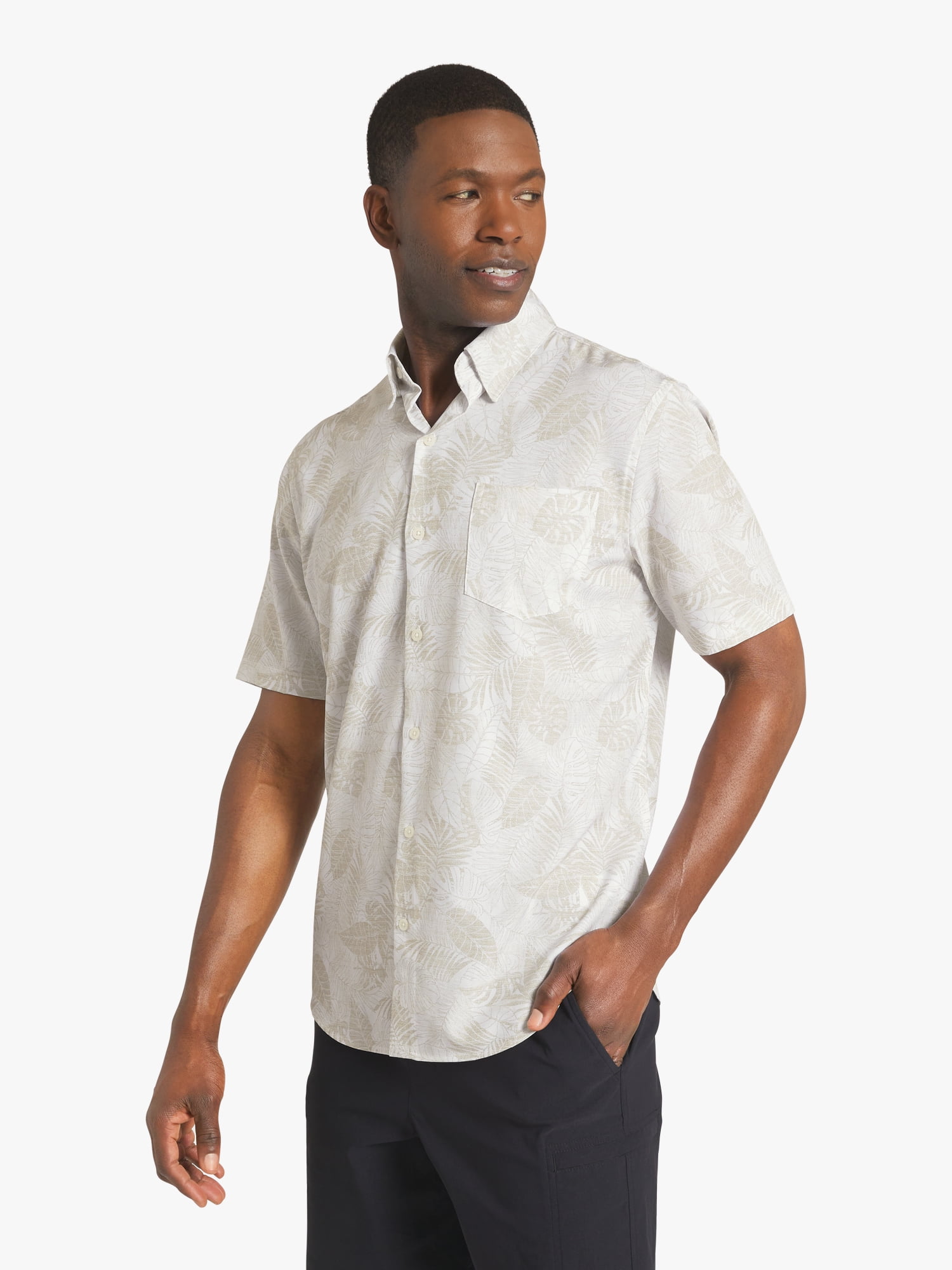 Chaps Men's & Big Men's Performance Woven Short Sleeve Shirt, Sizes S-3XL
