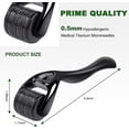 thumbnail image 4 of 0.5mm Facial Dermaroller - Micro Needle Roller for Stimulating Hair Regrowth/Beard Growth, Reduce Hair Loss, Face Skin Care, Anti-Wrinkle, Anti-Aging, 4 of 5