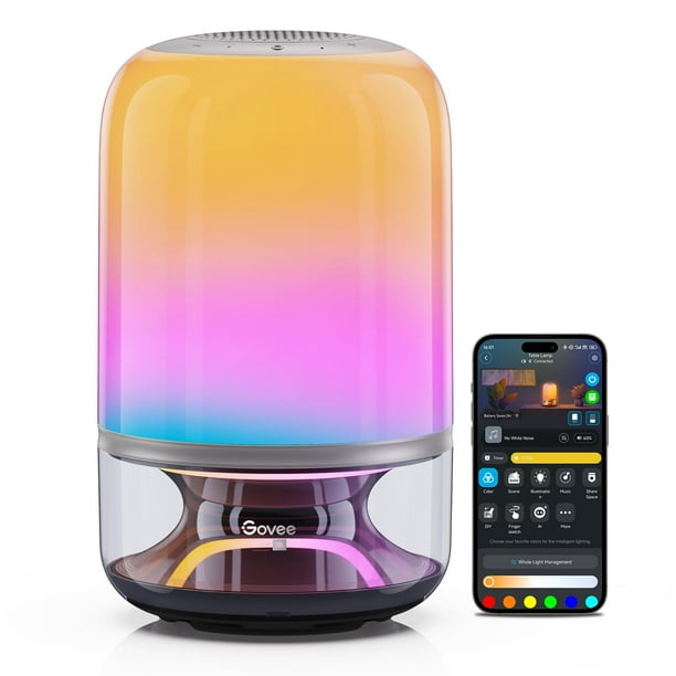 Lámpara de mesa Govee 2 Pro x Sound de JBL RGBIC con altavoz