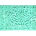 thumbnail image 1 of Ahgly Company Indoor Rectangle Persian Turquoise Blue Traditional Area Rugs, 6' x 9', 1 of 4