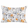 thumbnail image 2 of Grey Orange Spring Floral Body Pillow Cover, Pillowcase Protectors with Zipper, Breathable Decorative Throw Pillow Case Cover, Summer Botanical Farmhouse Pillow Shams for Couch Sofa 24x36Inch, 2 of 8