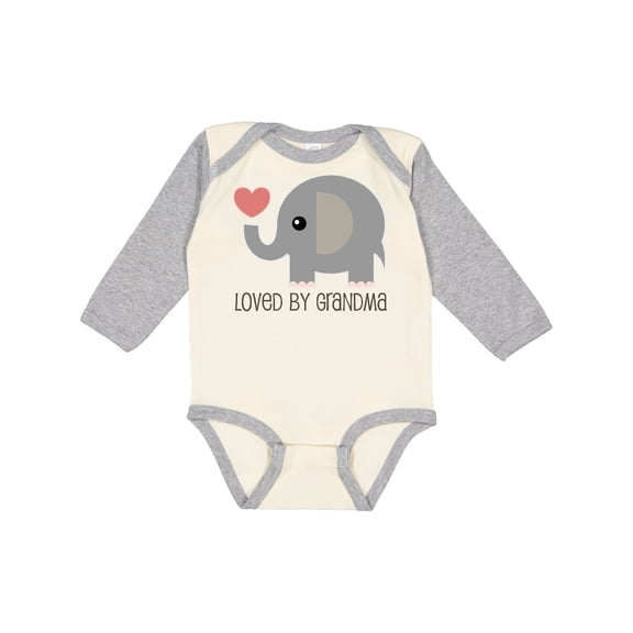 Inktastic Loved by Grandma Cute Grandchild Boys or Girls Long Sleeve Baby Bodysuit