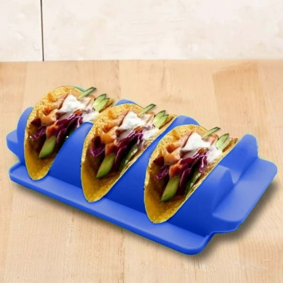 Silicone Holder Food Grade Rack Tray Holds Up To 5 Food Premium Plates With Easy Access Handle Dishwasher & Microwave