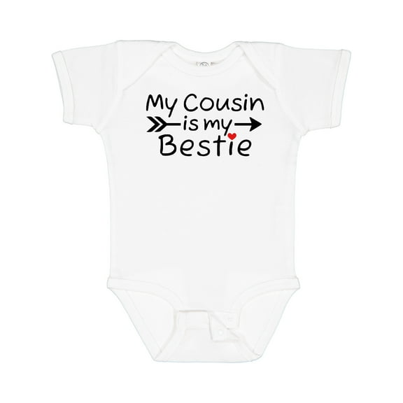 Inktastic My Cousin is My Bestie Boys or Girls Baby Bodysuit