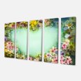 thumbnail image 2 of Vintage Flowers with Heart Shape - Large Floral Canvas Artwork, 2 of 3