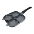 thumbnail image 2 of Olla para freír de 4 orificios, herramienta de aumento rápido de temperatura gruesa, olla para freír sin recubrimiento para apartamento, estufa de Gas, bistec de huevo, utensilios de Estilo B SM SunniMix cacerola de cuatro agujeros, 2 of 8