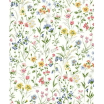 Seabrook Designs  Wildflowers Prepasted Wallpaper - 20.5 in. W x 33 ft. L