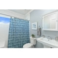 thumbnail image 4 of Simply Daisy 70" W x 73" L Criss Cross Bunnies Polyester Shower Curtain, After Rain Blue [1 Ct], 4 of 5