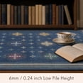 thumbnail image 5 of TURCURNO Vintage Geometric 6x9 Midnight Blue Area Rugs, Farmhouse Non-Slip Machine Washable Indoor Carpet for Nursery Kids Living Room, 5 of 11