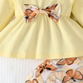 thumbnail image 5 of CUZIBR Baby Girls Butterfly Print Long Sleeve Tops + Trousers Outfits Sets Leisure Dailywear For Toddler, 5 of 9