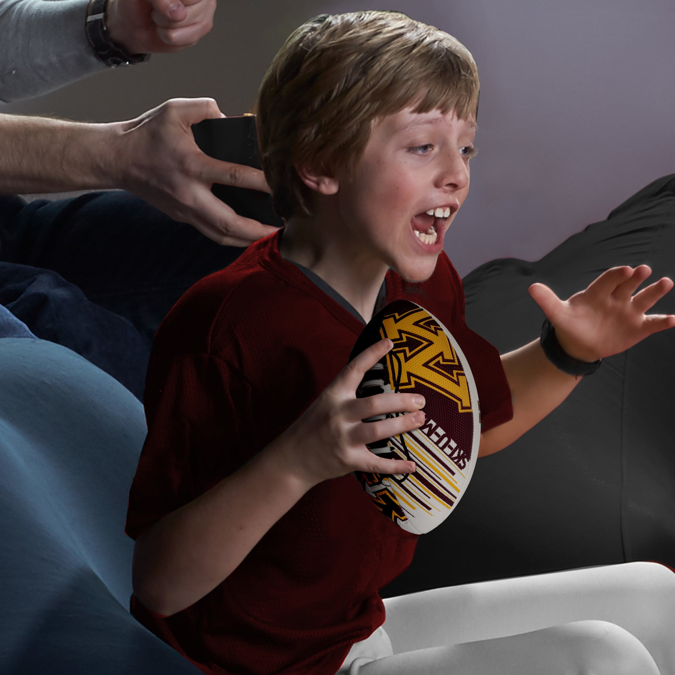 NCAA Minnesota Golden Gophers Foam Football - Youth Mini Football for Kids - 8.5" Junior Soft Foam Football - SPACELACE Easy Grip Cover - Perfect Toy Football for Kids