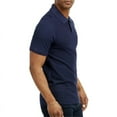 thumbnail image 2 of Men's Polo Shirt Cotton S-3XL Half Button Front Short Sleeve Regular Big & Tall Plain Daily Classic-Fit Casual Top Golf Outdoor Breathable Menswear, 2 of 3
