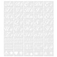 thumbnail image 1 of Unique Bargains Letter Stencils Number Stencils, 45 Pack Reusable Alphabet Templates Numbers Stencil Set Style 8, White, 1 of 6