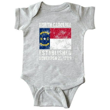 

Inktastic Established November 21 1789 North Carolina Flag Gift Baby Boy or Baby Girl Bodysuit