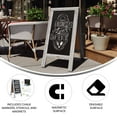 thumbnail image 6 of Flash Furniture Canterbury 40" x 20" Graywashed Wooden Indoor/Outdoor A-Frame Magnetic Chalkboard Sign Set with 8 Chalk Markers, 10 Stencils, 2 Magnets, and Eraser, 6 of 9