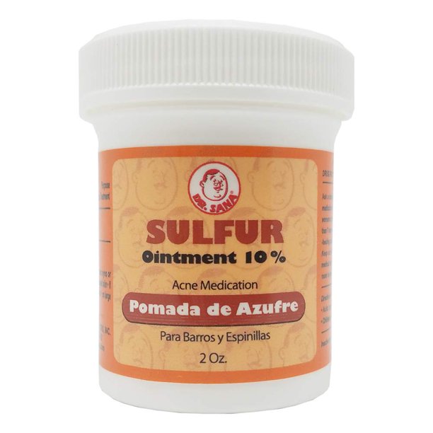 Ungüento Dr. Sana Sulfur 10%, medicamento para el acné para pieles grasas