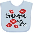 thumbnail image 3 of Inktastic Grandma Was Here Red Kisses Boys or Girls Baby Bib, 3 of 4