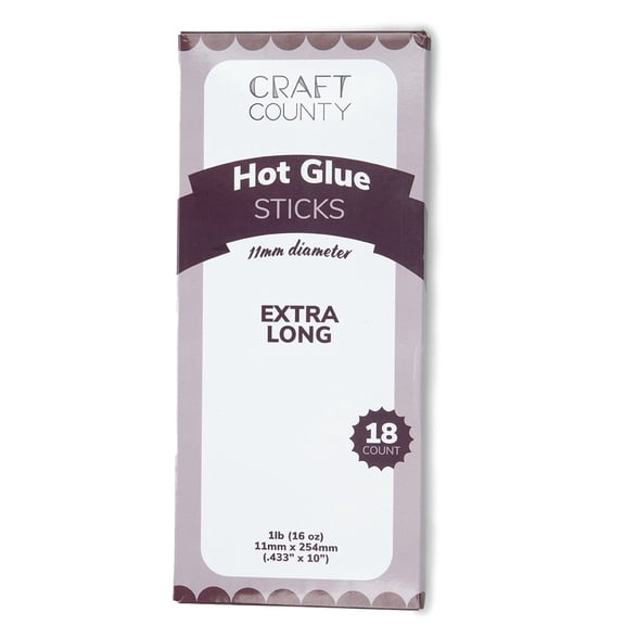 Craft County Hot Glue Sticks – 10-inch Crystal Clear Glue Sticks – Great for Arts & Crafts, DIY Repairs, and More!