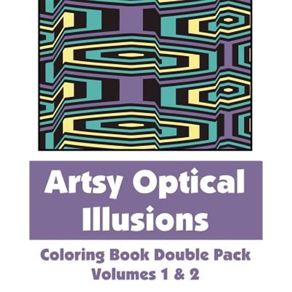 Pre-Owned Artsy Optical Illusions Coloring Book Double Pack (Volumes 1 & 2)