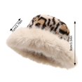 thumbnail image 3 of Winter Faux Fur Bucket Hat Unisex Thick Warm Plush Fisherman Cap Fluffy Cold Weather Hat for Outdoor Daily Wear, 3 of 6