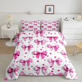 thumbnail image 1 of Erosebridal Girly Bow Bedding Full Comforter Set, Colorful Flower Down Comforter, Cartoon Theme Decor, Reversible 3 Pieces, 1 of 7