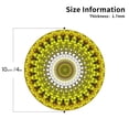 thumbnail image 3 of Disketp Yellow Mandala Funny Coasters,6 Pcs Leather Coasters With Holder, Perfect Housewarming Hostess Gifts,Protect Furniture From Water Marks Scratch And Damage, 3 of 9