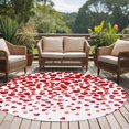 thumbnail image 5 of Valentine's Day Washable Round Area Rug 6 ft, Romantic Gradient Red Pink Falling Love Heart, Soft Non Slip Rugs Stain Repellent Indoor Felt Carpet for Living Dining Room Bedroom Home Office, 5 of 9
