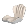 thumbnail image 1 of Cojín ergonómico espuma viscoelástica con funda lavable y respaldo versátil en forma L para sillas juegos, ideales para el hogar y los Gris Beige, 1 of 8